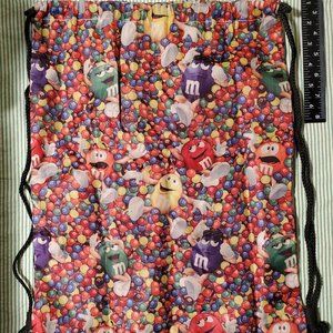 ﻿M & M Drawstring Backpack Bag Purse